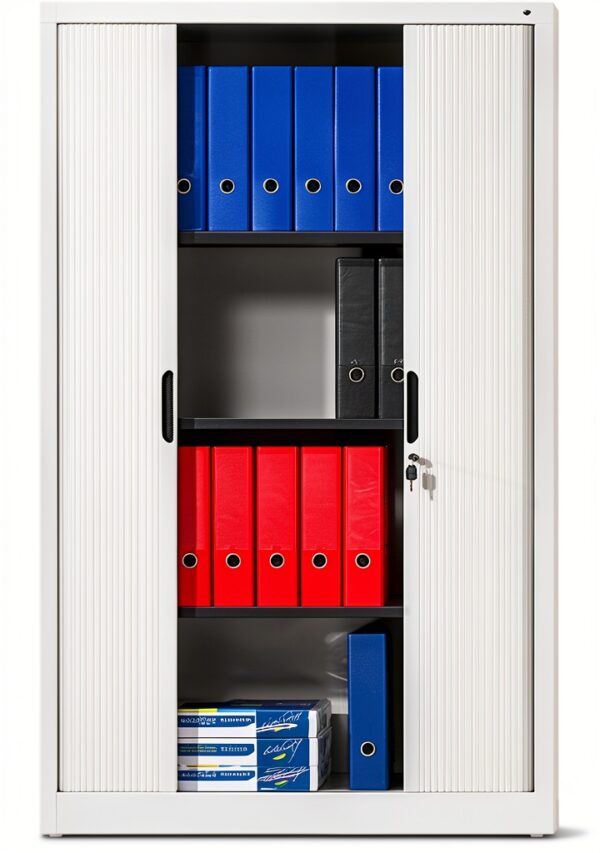 Armadio a serranda C+P nerastro 1980x800x420 mm 4 ripiani 5 file-5