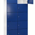Armadietto C+P 5 scomparti Cambio 2 scomparti blu genziana 800 mm-0