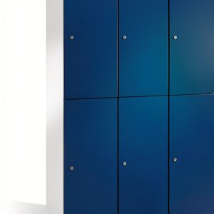 Armadietto a due piani C+P Cambio 3 scomparti grigio genziana 1200mm-0
