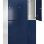Armadietto a due piani C+P Cambio grigio/ blu genziana 900mm-0