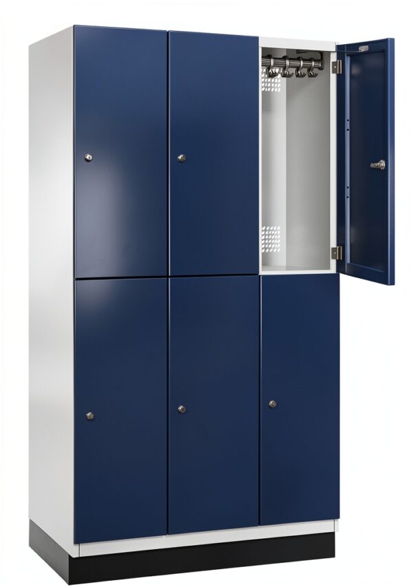 Armadietto a due piani C+P Cambio grigio/ blu genziana 900mm-0