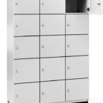 Armadietto C+P a 5 scomparti Cambio Grigio Chiaro 1200 mm-0