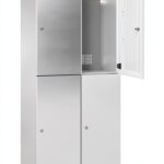 C+P Armadietto a due piani Cambio grigio chiaro 800 mm – 2 scomparti-0