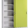 Armadio scorrevole C+P ACURADO grigio chiaro 195x160x50 cm-1