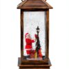 Lanterna natalizia C+P GT-12206 trasparente con neve e Babbo Natale-1