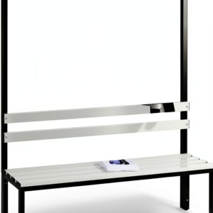 C+P | Panca per spogliatoi BASIC | un lato utile | doghe in plastica | lunghezza 1500 mm | grigio chiaro-0