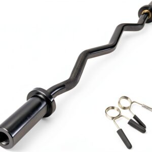 C.P. Sports Olympia SZ - Asta per bilanciere da 120 cm, per dischi da 50 mm, in acciaio massiccio, fino a 180 kg, per sollevamento pesi, bodybuilding, sport di forza, fitness-0