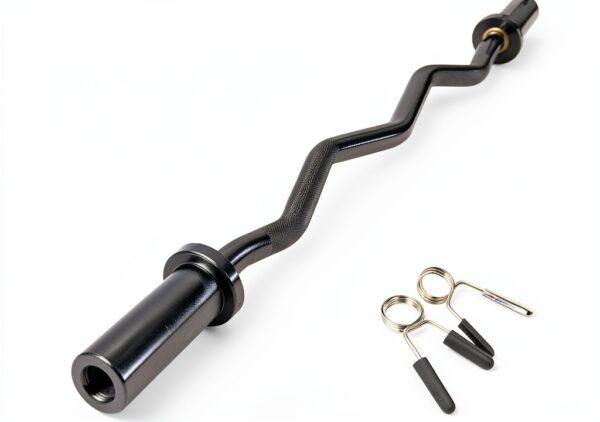 C.P. Sports Olympia SZ - Asta per bilanciere da 120 cm, per dischi da 50 mm, in acciaio massiccio, fino a 180 kg, per sollevamento pesi, bodybuilding, sport di forza, fitness-0