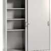C+P | Armadio con ante scorrevoli ACURADO | 8 ripiani | alt x largh x prof 1950 x 1600 x 500 mm | alluminio brillante-2