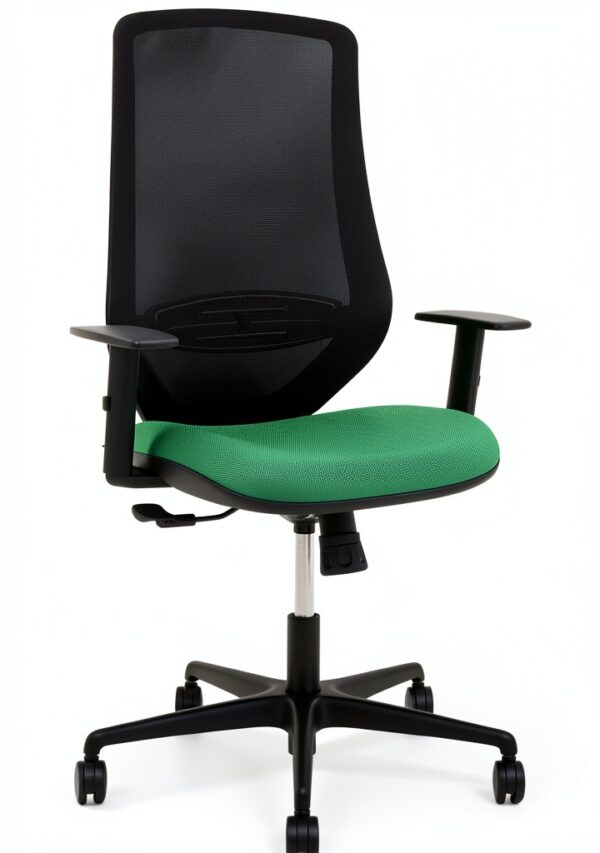 Sedia da ufficio P&C Mardi 0B68R65 Verde Smeraldo in PVC Nylon-0