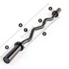 C.P. Sports Olympia SZ - Asta per bilanciere da 120 cm, per dischi da 50 mm, in acciaio massiccio, fino a 180 kg, per sollevamento pesi, bodybuilding, sport di forza, fitness-2