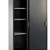 Armadio C+P con ante scorrevoli ACURADO grigio nerastro 195x120x50 cm-1
