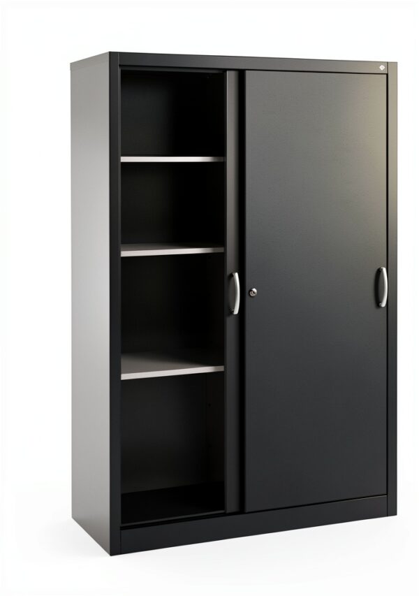 Armadio C+P con ante scorrevoli ACURADO grigio nerastro 195x120x50 cm-1