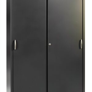 C+P | Armadio con ante scorrevoli ACURADO | 4 ripiani | alt x largh x prof 1950 x 1200 x 400 mm | grigio nerastro-0