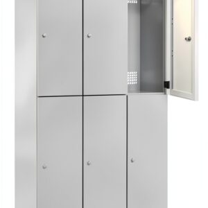 Armadietto a due piani C+P Cambio 3 scomparti grigio chiaro 900 mm-0