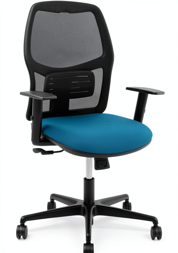 Sedia da ufficio P&C Alfera 0B68R65 Verde/Blu, Moderna, Legno e PVC-0
