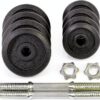 C.P. Sports Set di 2 Manubri in Ghisa da 20 kg con Dischi e-3